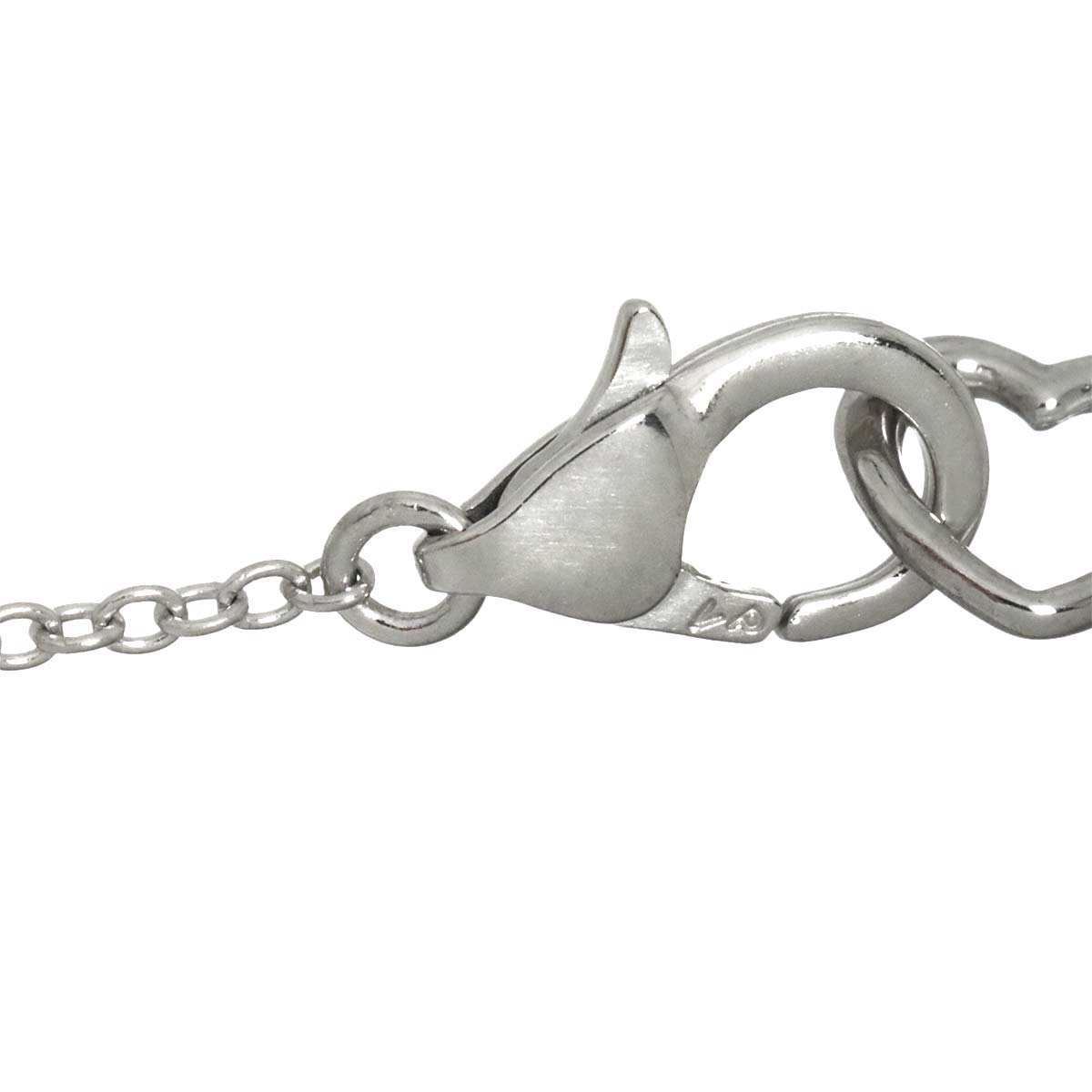Diamond 0.17ct Heart Necklace 18K White Gold 750