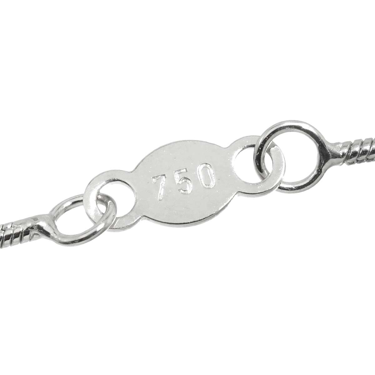 Diamond Necklace 18K White Gold 750