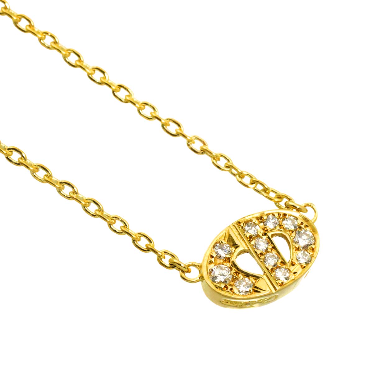 Diamond Necklace 18K Yellow Gold 750