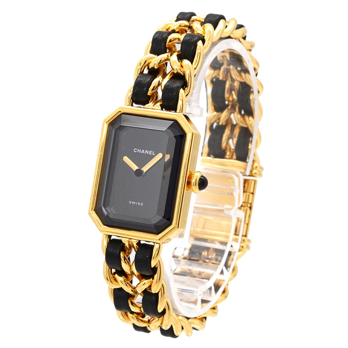 Premiere Size L H0001 Vintage Quartz Black Dial Ladies Watch
