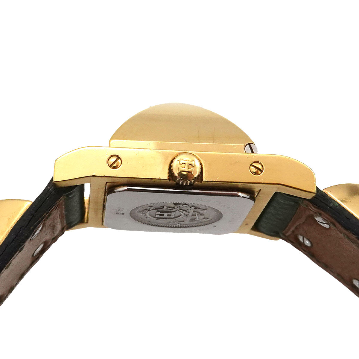 Medor Vintage pyramid Gold studs Quartz White Dial Ladies