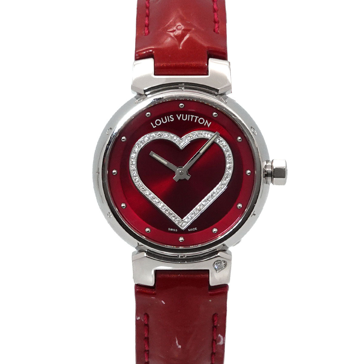 Tambour WTour Q121Z Quartz Diamond Red Dial Ladies