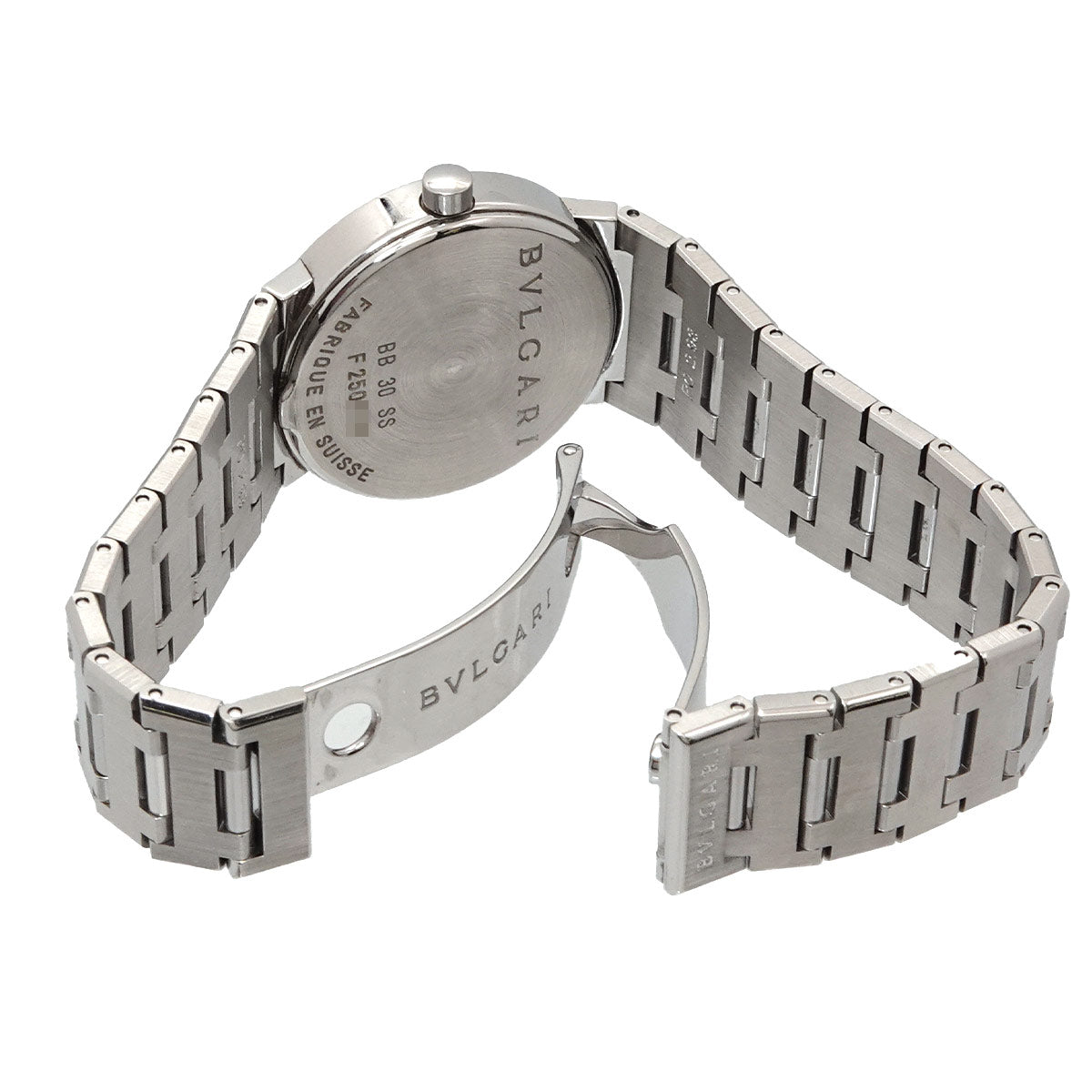 BVLGARIBVLGARI BB30SS Quartz Date Black Dial Boys Watch