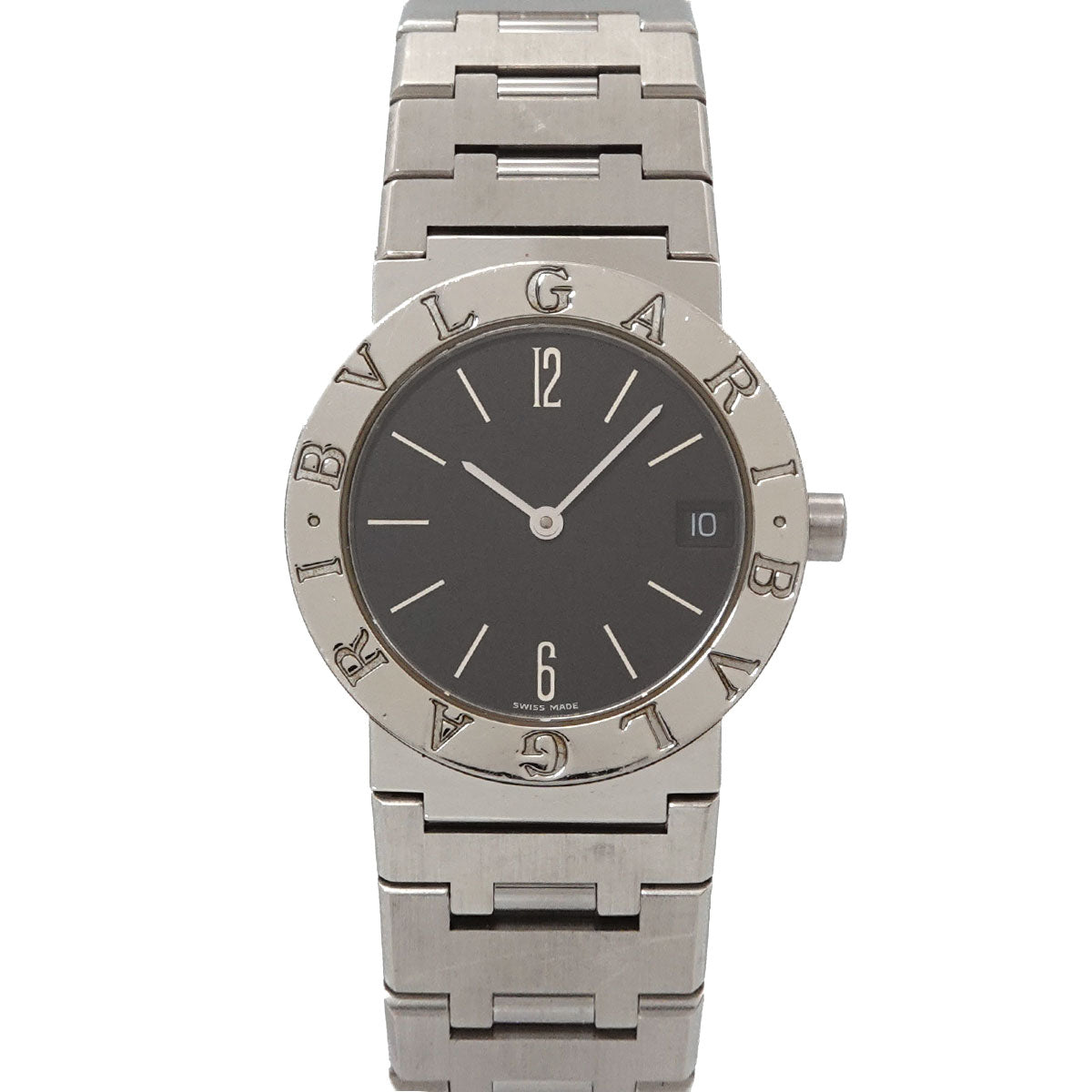 BVLGARIBVLGARI BB30SS Quartz Date Black Dial Boys Watch