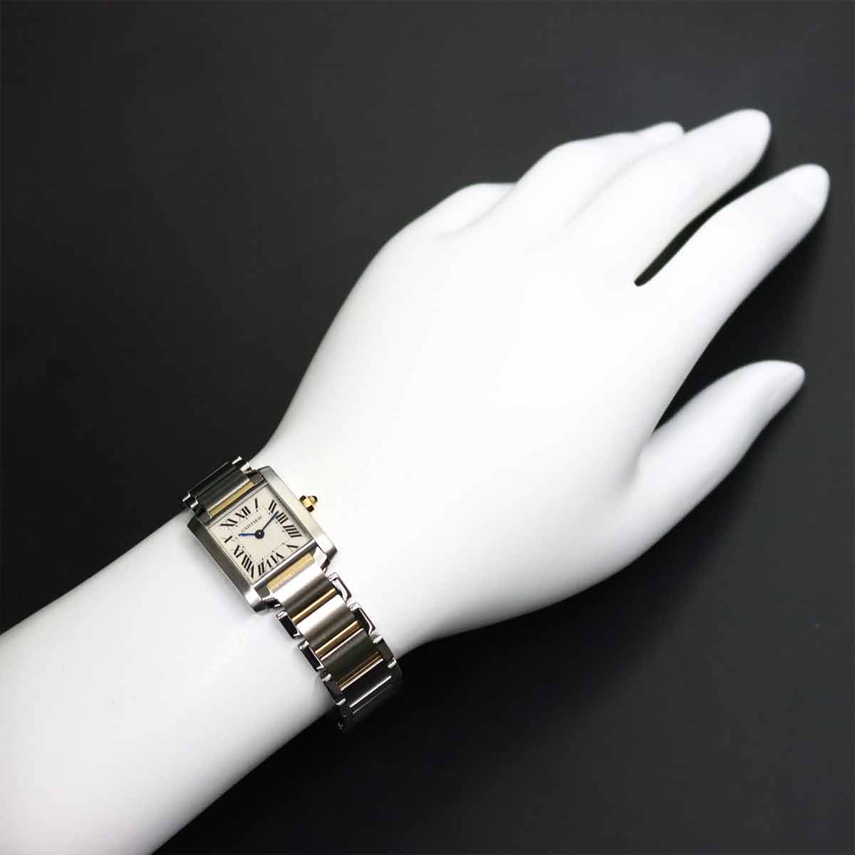 Tank Francaise SM W51007Q4 750 YG Quartz Cream Dial Ladies