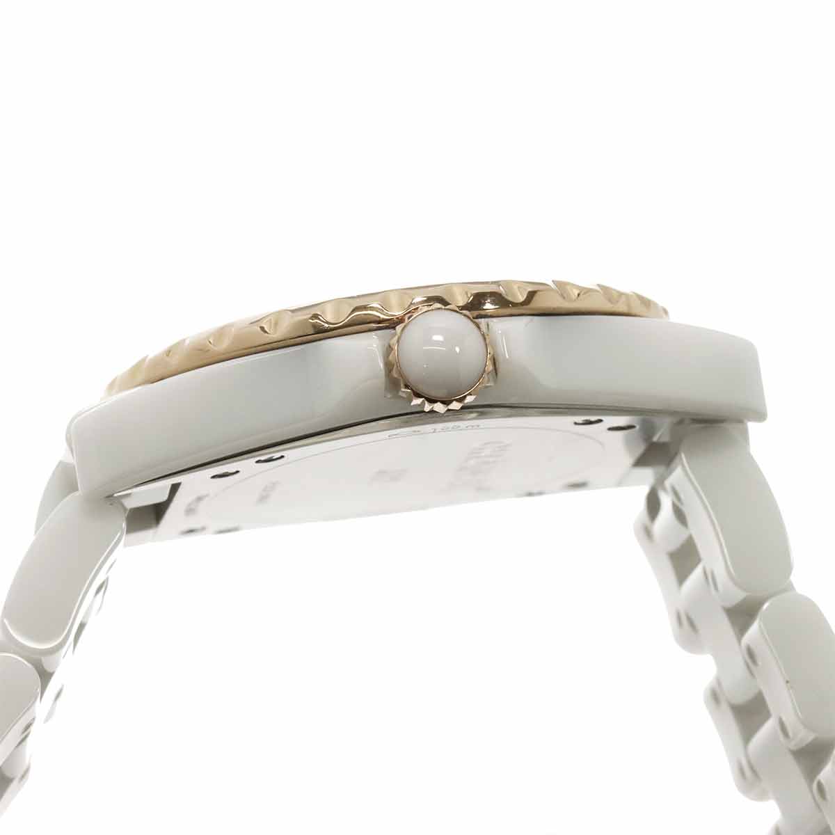 J12 H3839 Automatic Ceramic PG Date White Dial Mens
