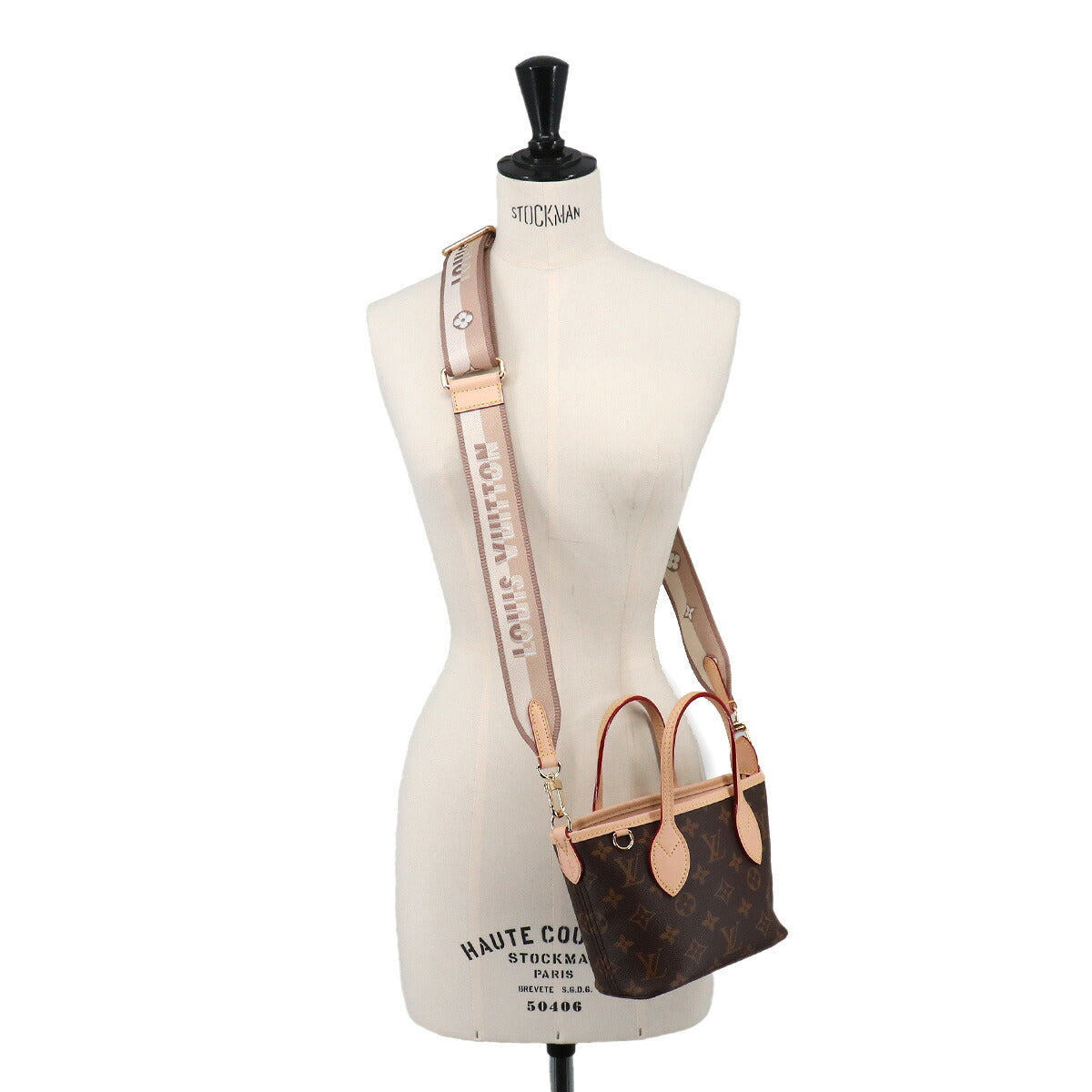 Monogram Neverfull BB Tote Shoulder Bag Brown M46705