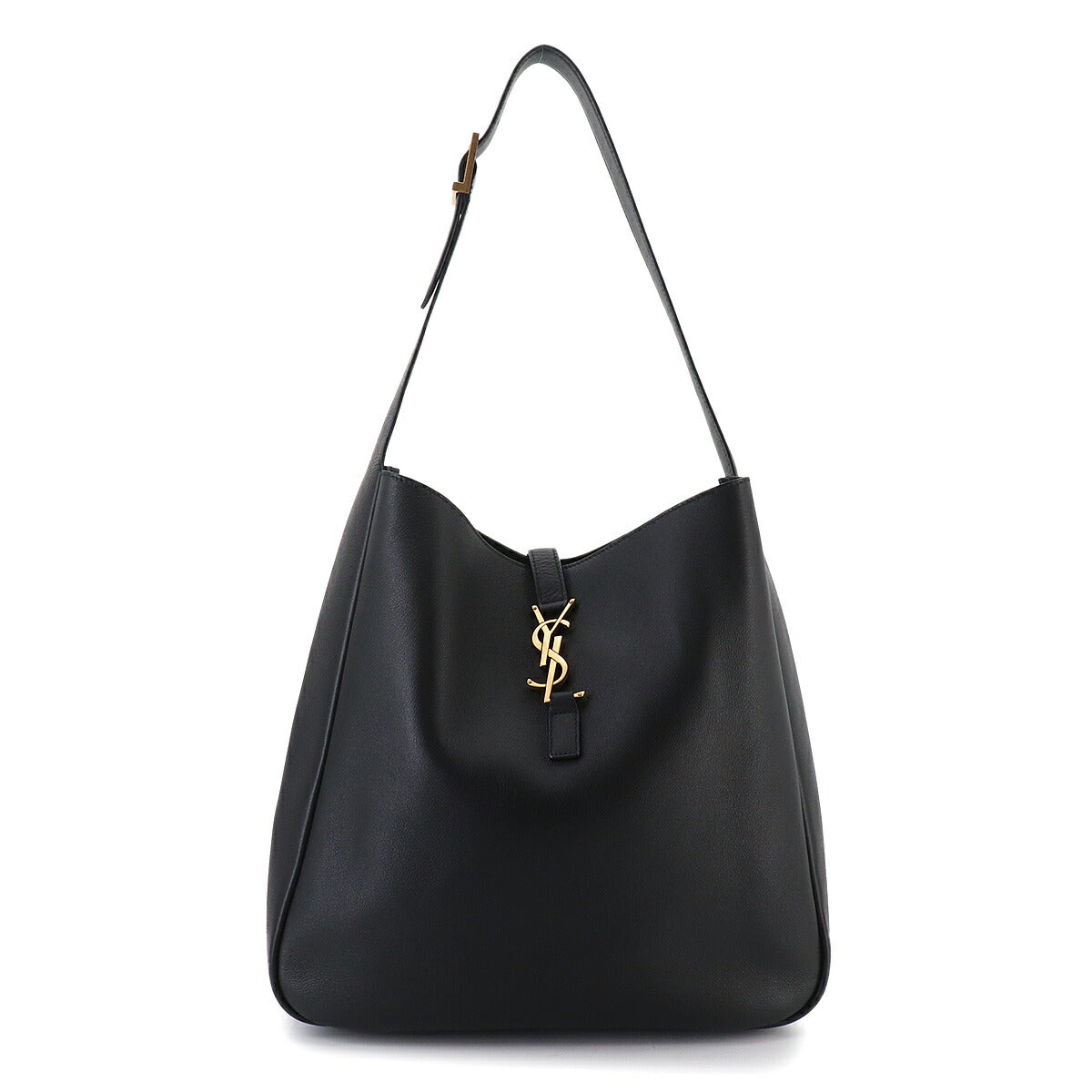 LE5A7 Large Shoulder Bag Leather Black 753837 Purse