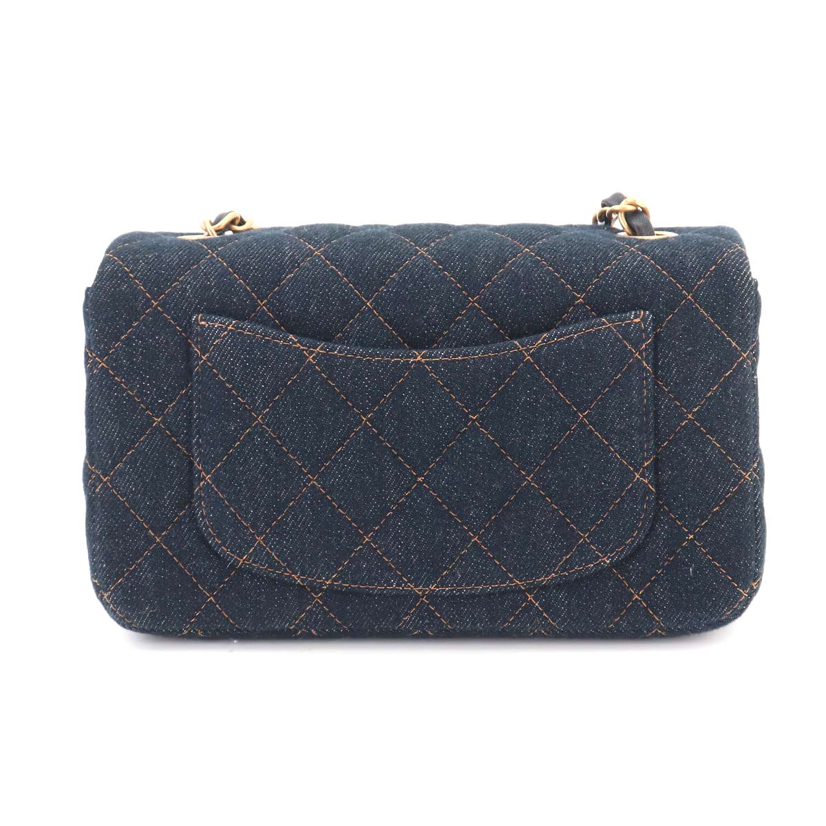 Mini Matelasse Classic Chain Shoulder Bag Denim Dark blue A69900