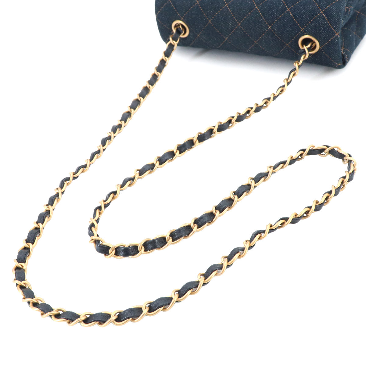 Mini Matelasse Classic Chain Shoulder Bag Denim Dark blue A69900