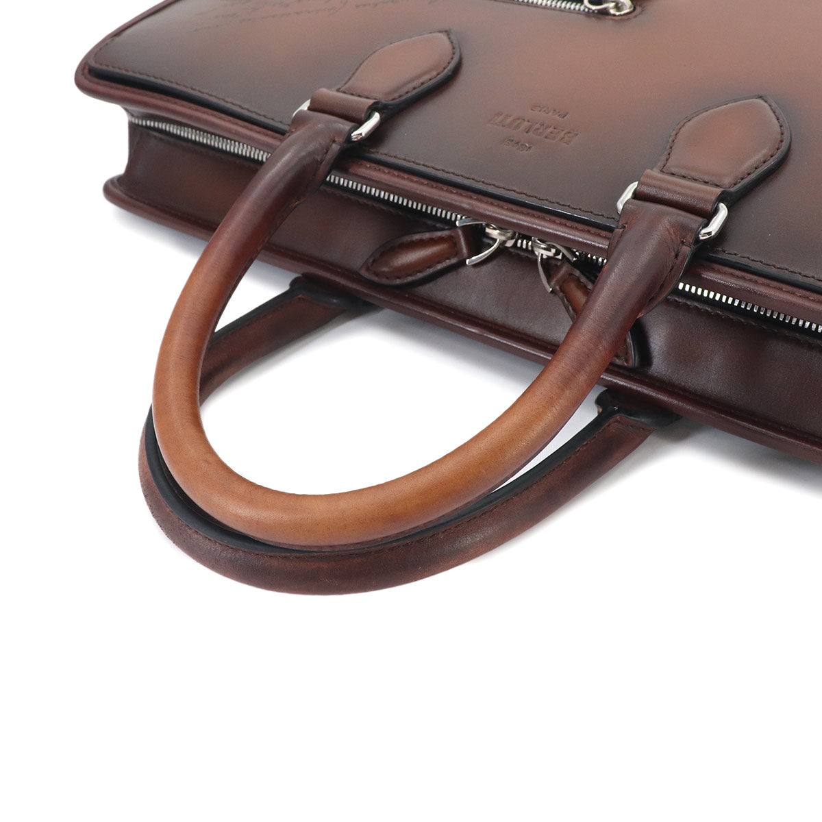 Un Jour Briefcase Business Bag Venezia Leather Cacao intenso