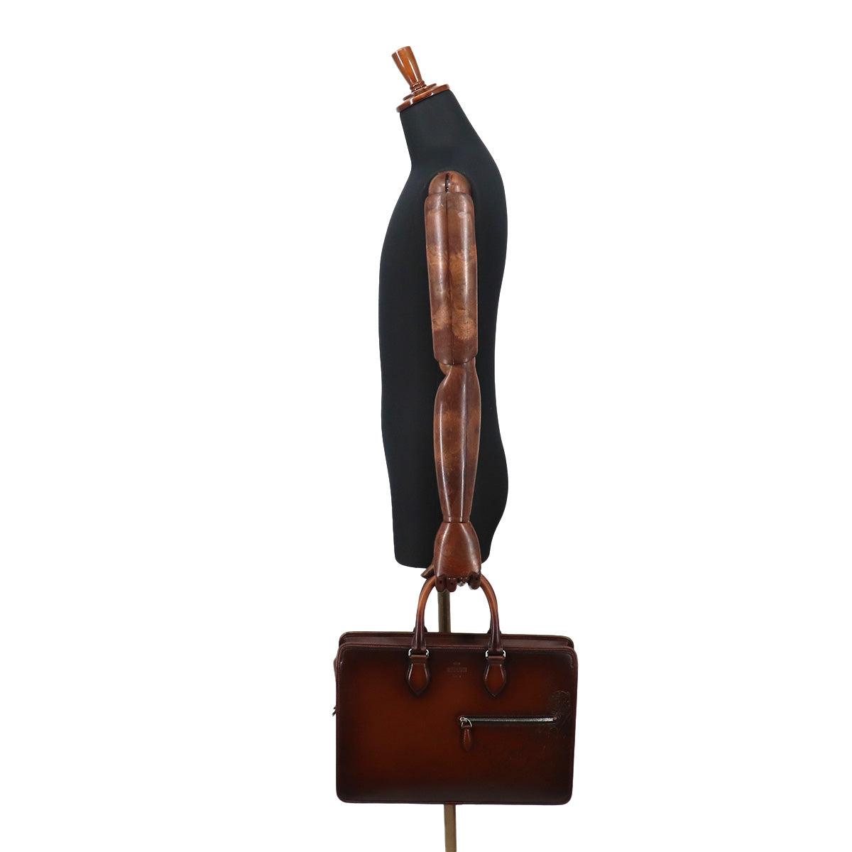 Un Jour Briefcase Business Bag Venezia Leather Cacao intenso