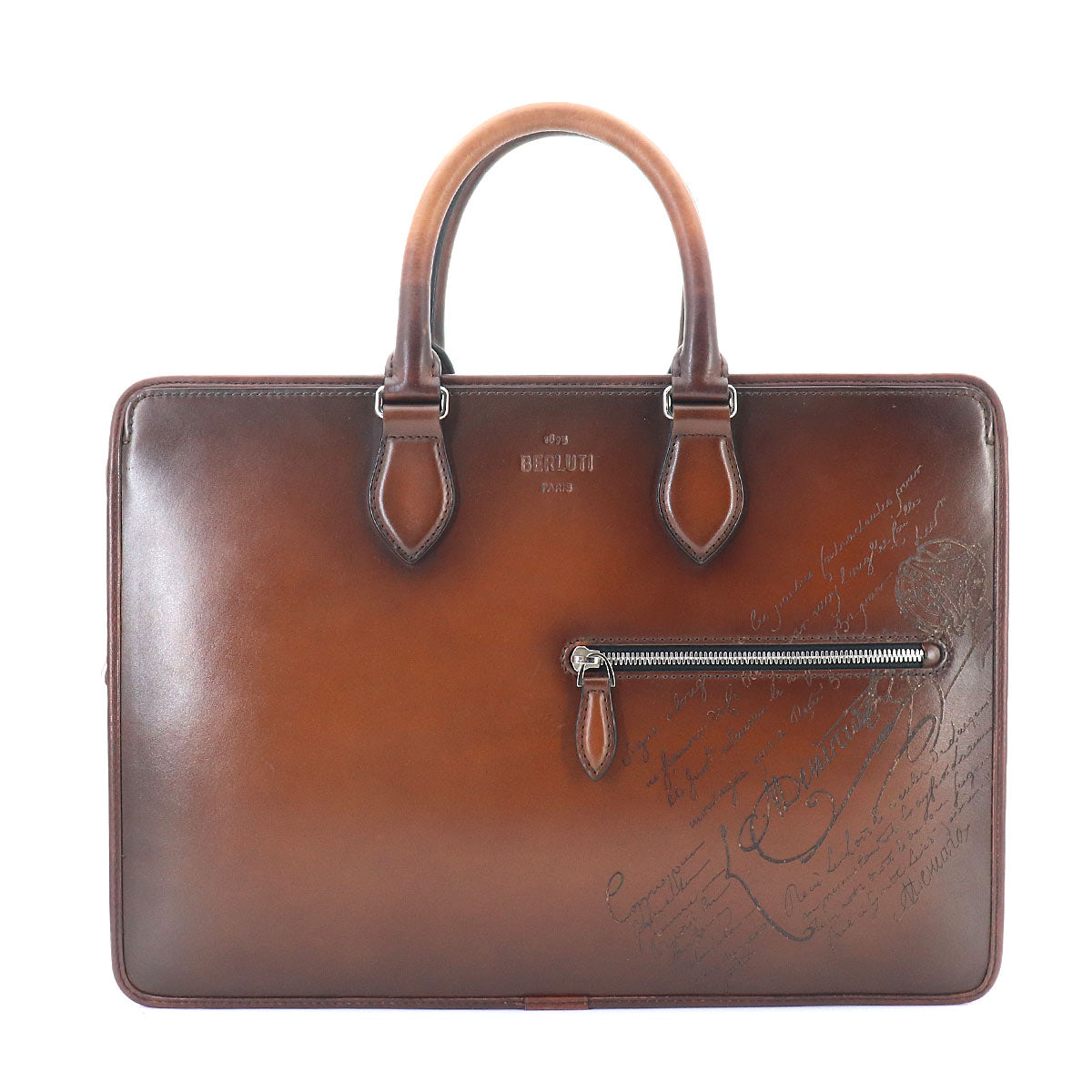 Un Jour Briefcase Business Bag Venezia Leather Cacao intenso
