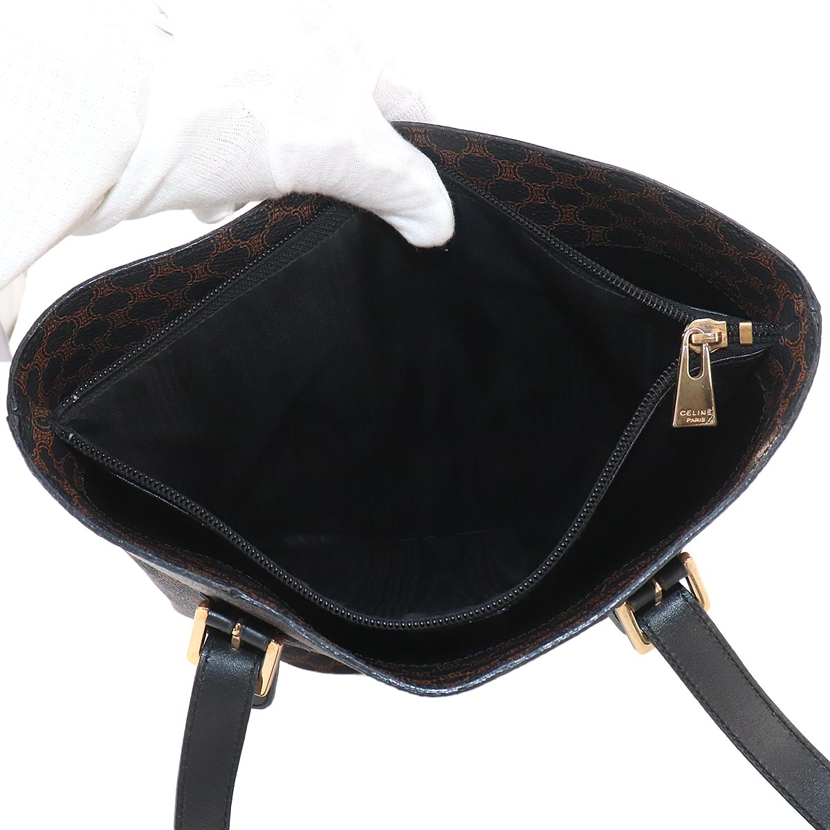 Macadam Tote Bag PVC Leather Black Brown Vintage Purse