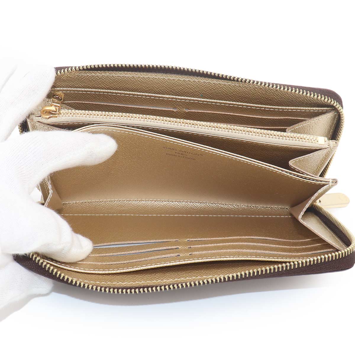 Monogram Zippy Wallet Brown Iced Gold M27030