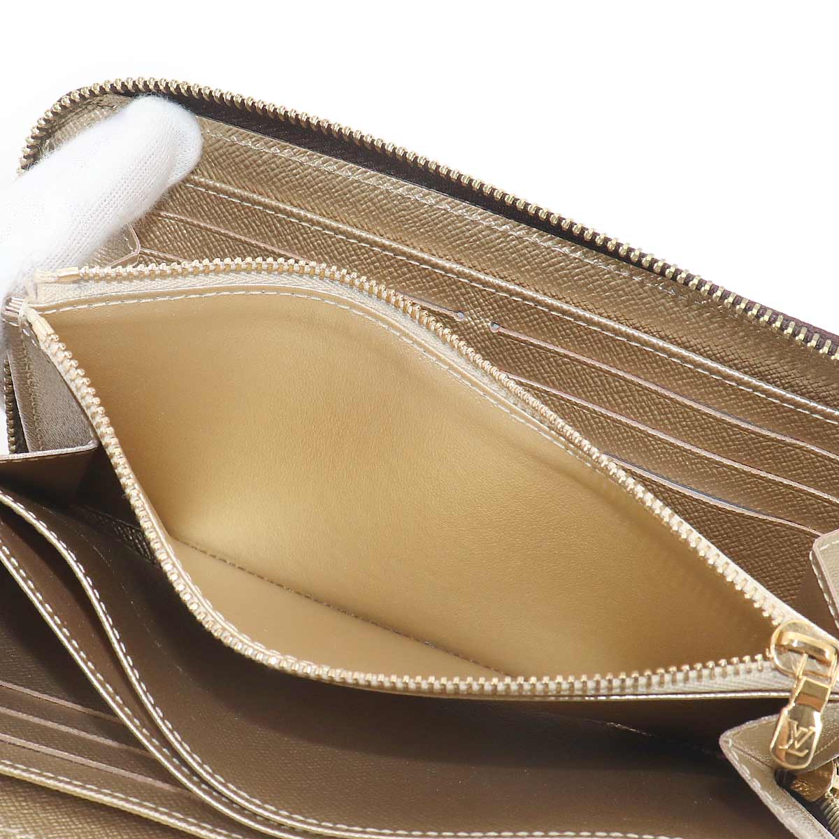 Monogram Zippy Wallet Brown Iced Gold M27030