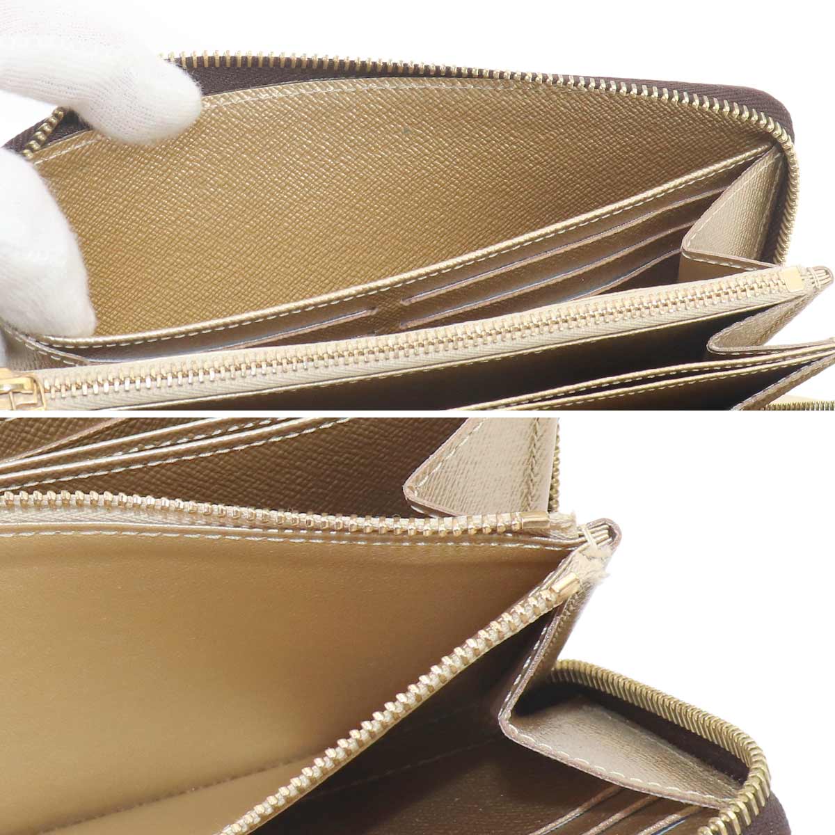 Monogram Zippy Wallet Brown Iced Gold M27030