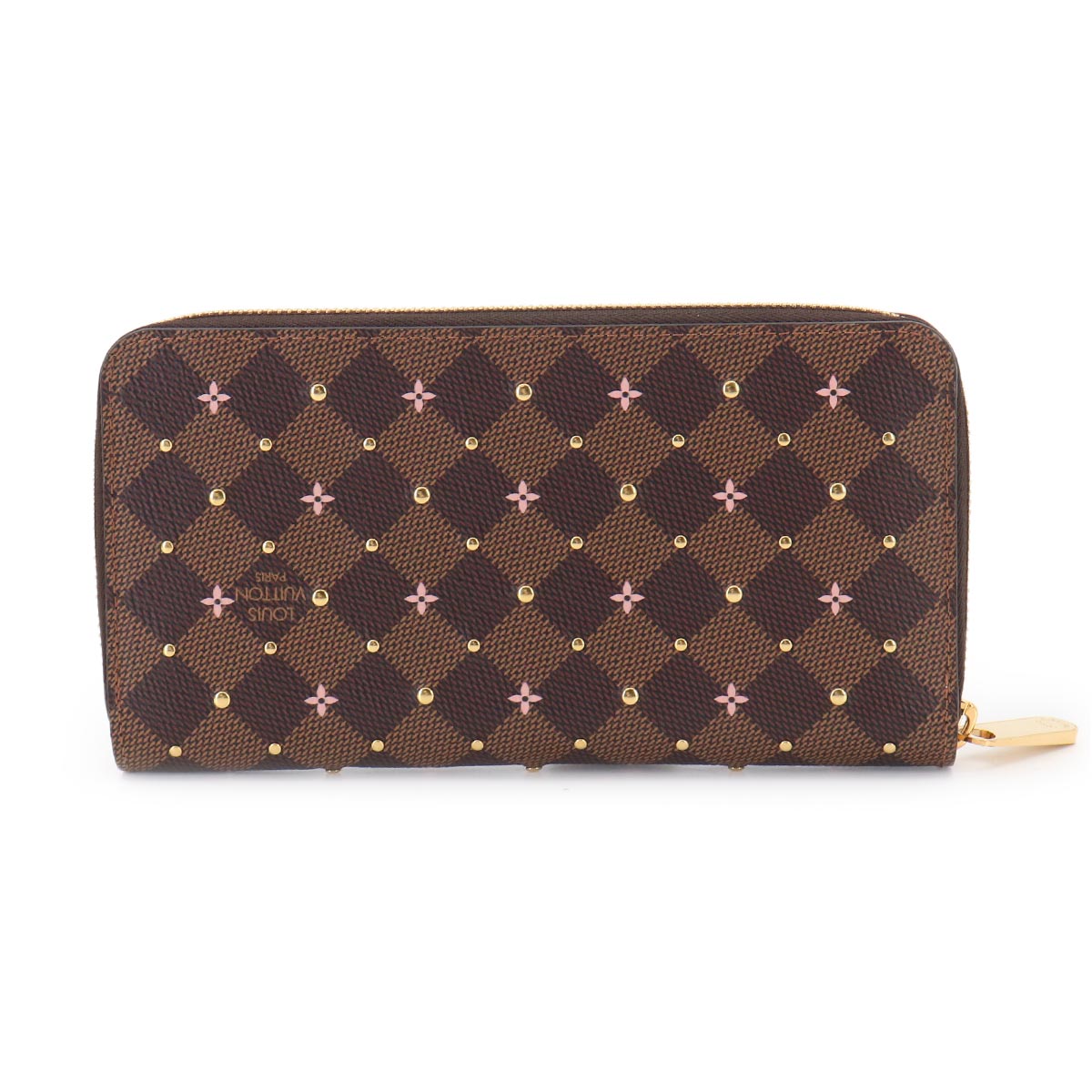 Damier Zippy Wallet Ebene N60473 Studs Purse