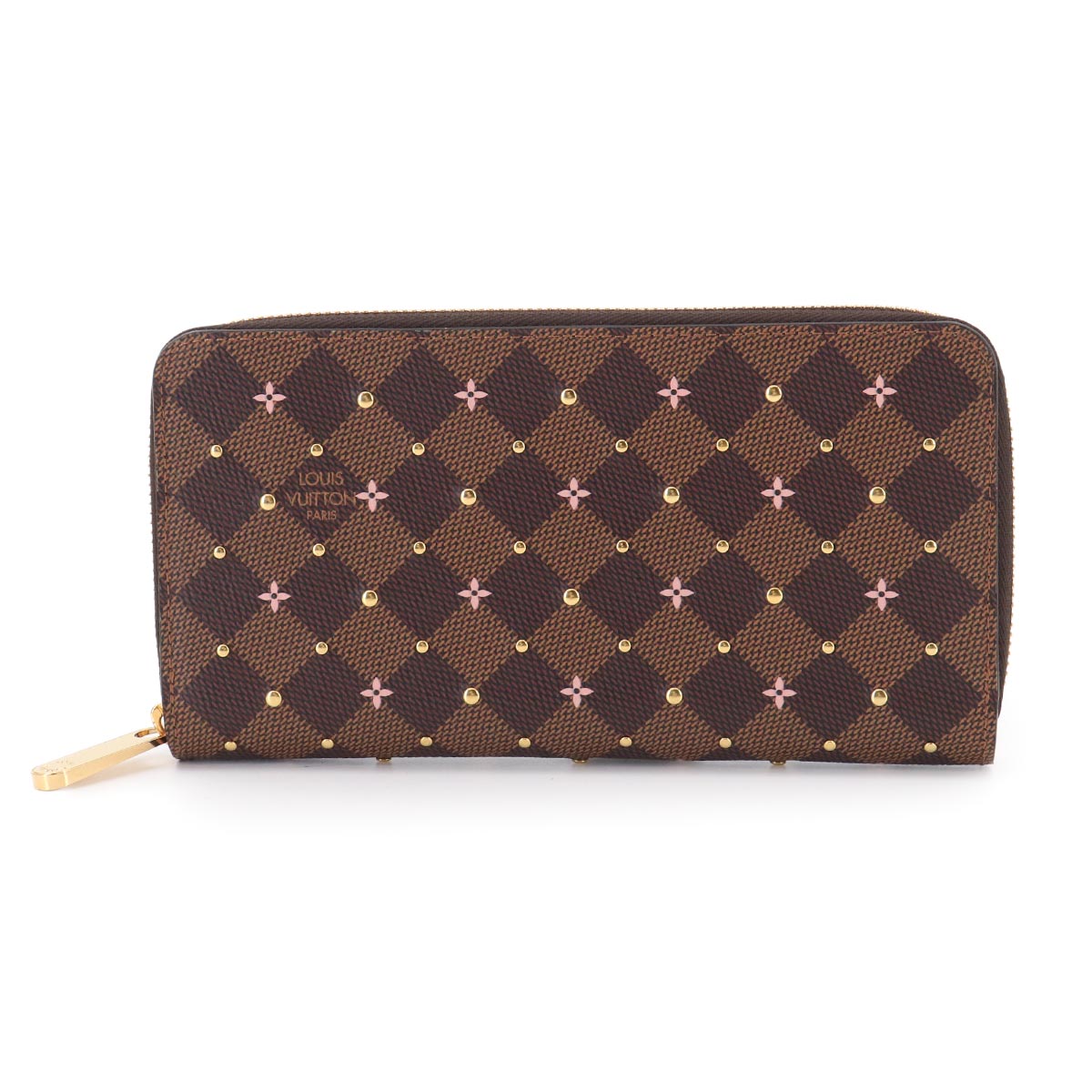 Damier Zippy Wallet Ebene N60473 Studs Purse