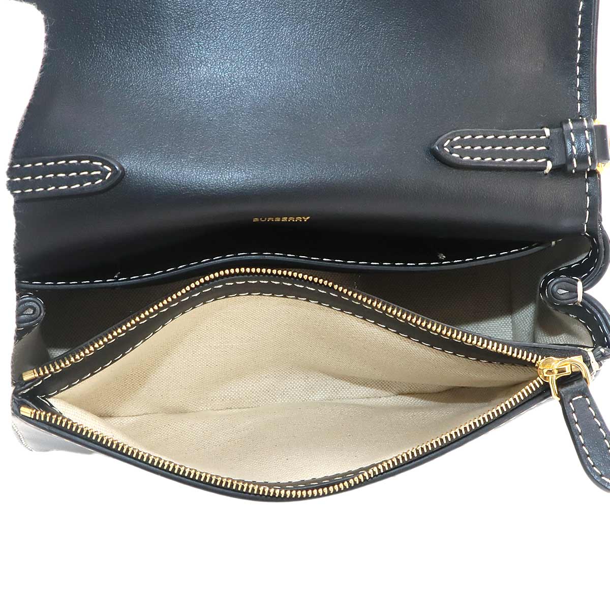 Horseferry Small Shoulder Bag Leather Black Purse