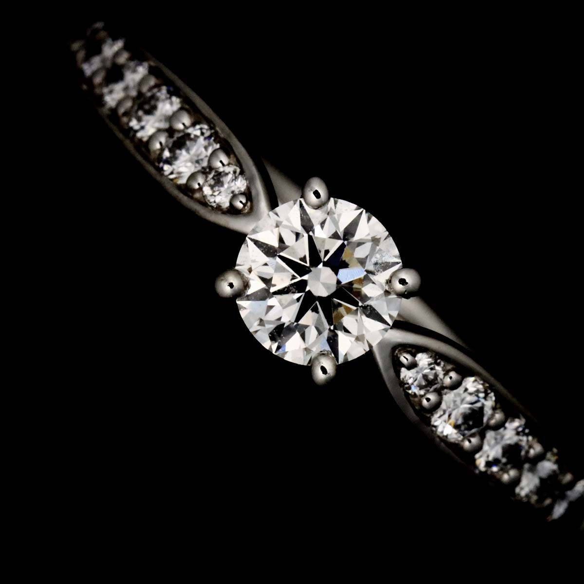 Harmony Diamond 0.28ct E/VS2/3EX Ring Pt Size6(US)