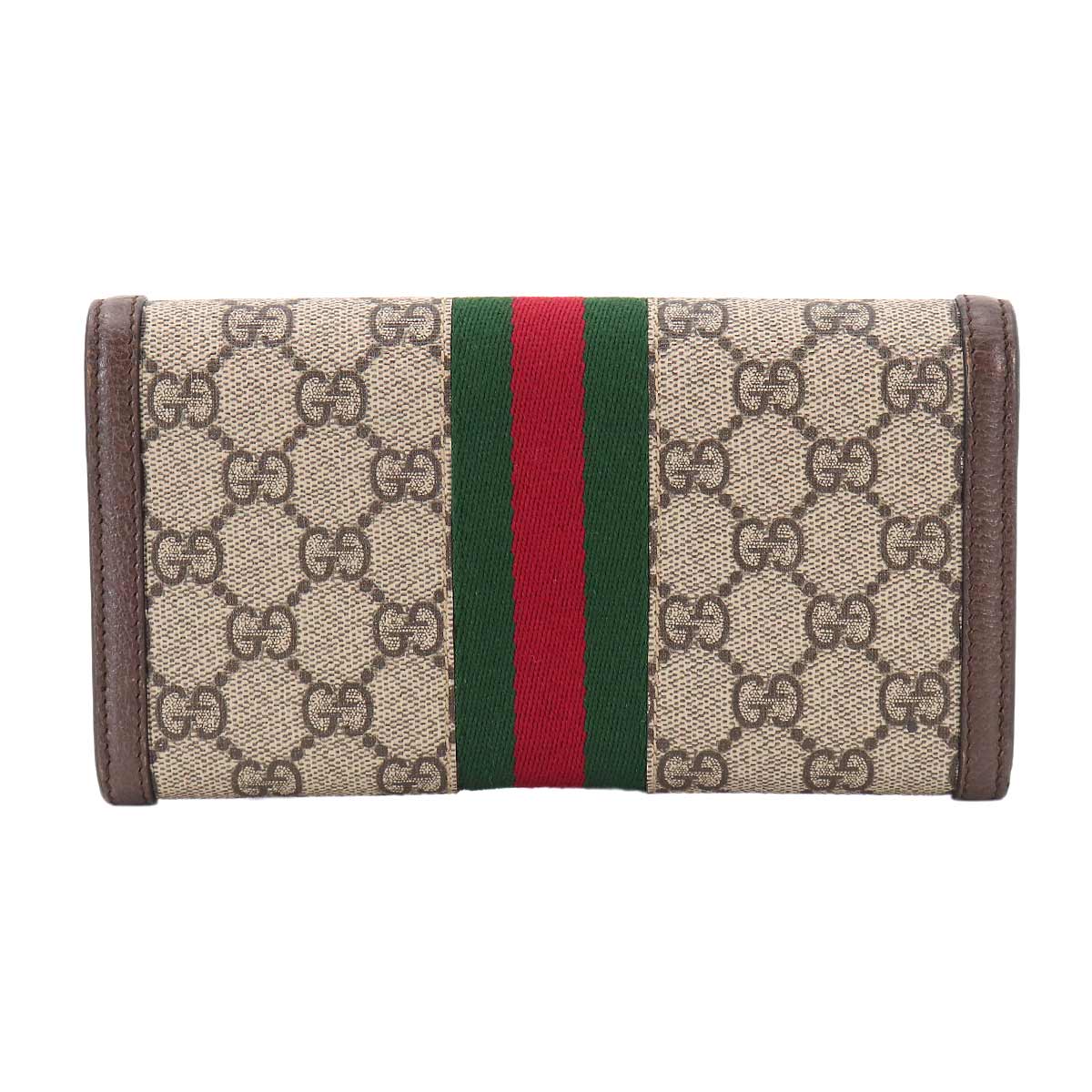 Ophidia GG Continental Wallet GG Supreme Canvas Leather 523153