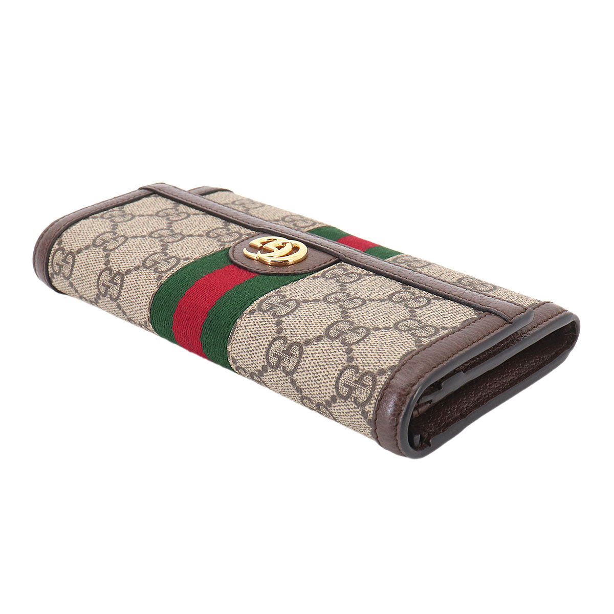 Ophidia GG Continental Wallet GG Supreme Canvas Leather 523153