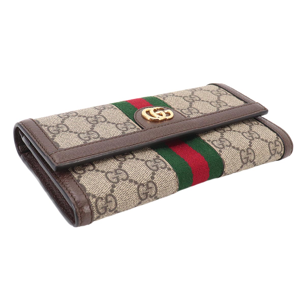 Ophidia GG Continental Wallet GG Supreme Canvas Leather 523153
