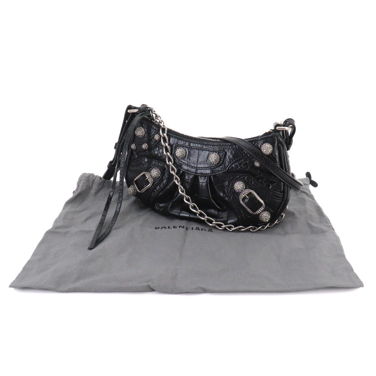 Le Cagole Mini Chain Hand Shoulder Bag Bkack 695814