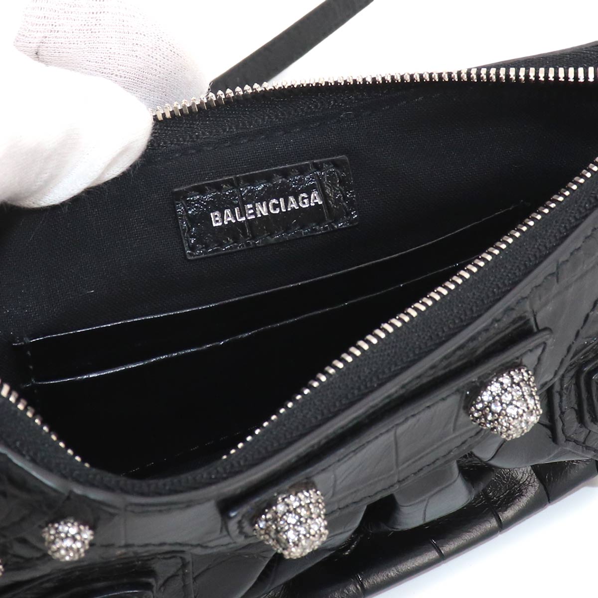 Le Cagole Mini Chain Hand Shoulder Bag Bkack 695814