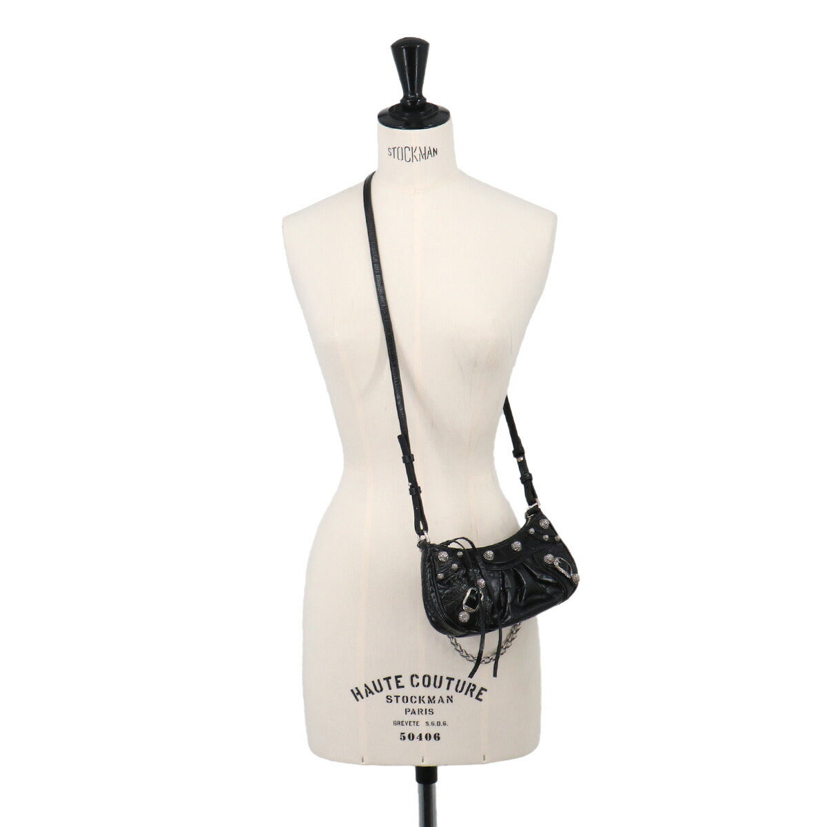 Le Cagole Mini Chain Hand Shoulder Bag Bkack 695814