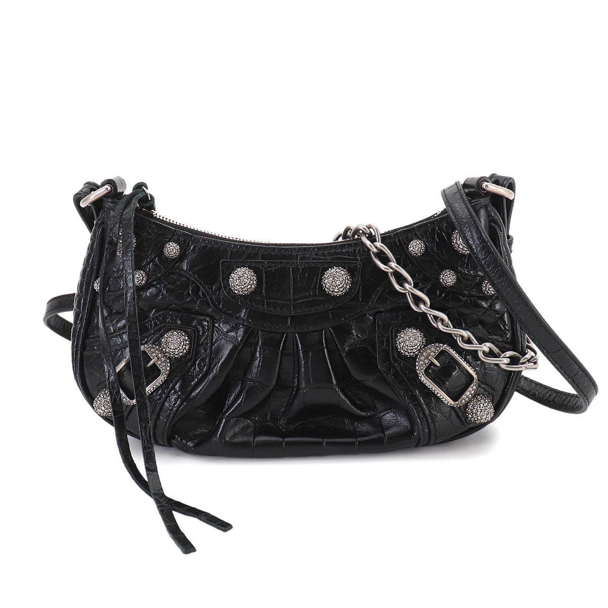 Le Cagole Mini Chain Hand Shoulder Bag Bkack 695814