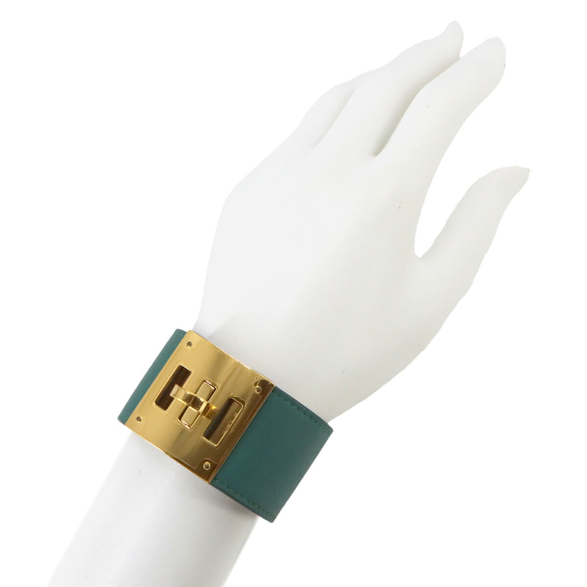 Kelly Dog Bracelet Bangle Veau Swift Green