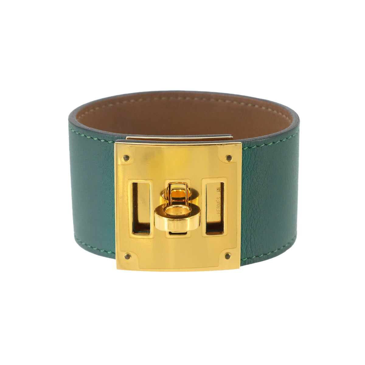 Kelly Dog Bracelet Bangle Veau Swift Green