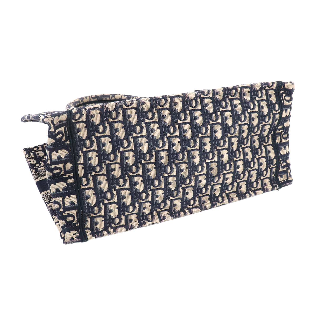 Oblique Book Tote Medium Bag Canvas Navy M1296ZRIW