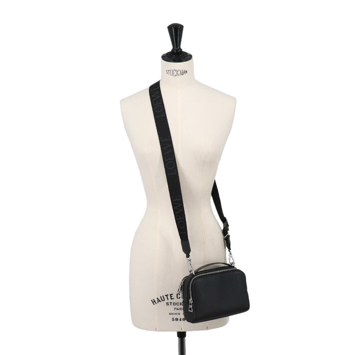 Mini crossbody camera Bag Hand Shoulder Bag Leather Black Anagram