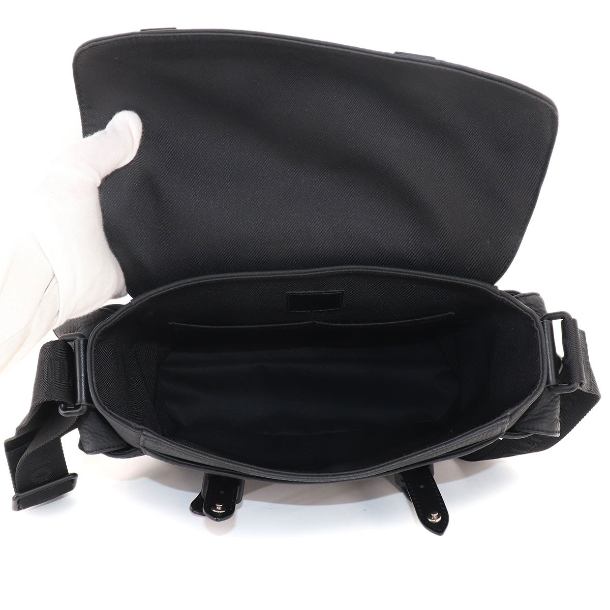 Christopher Messenger Shoulder Bag Leather Noir M58476
