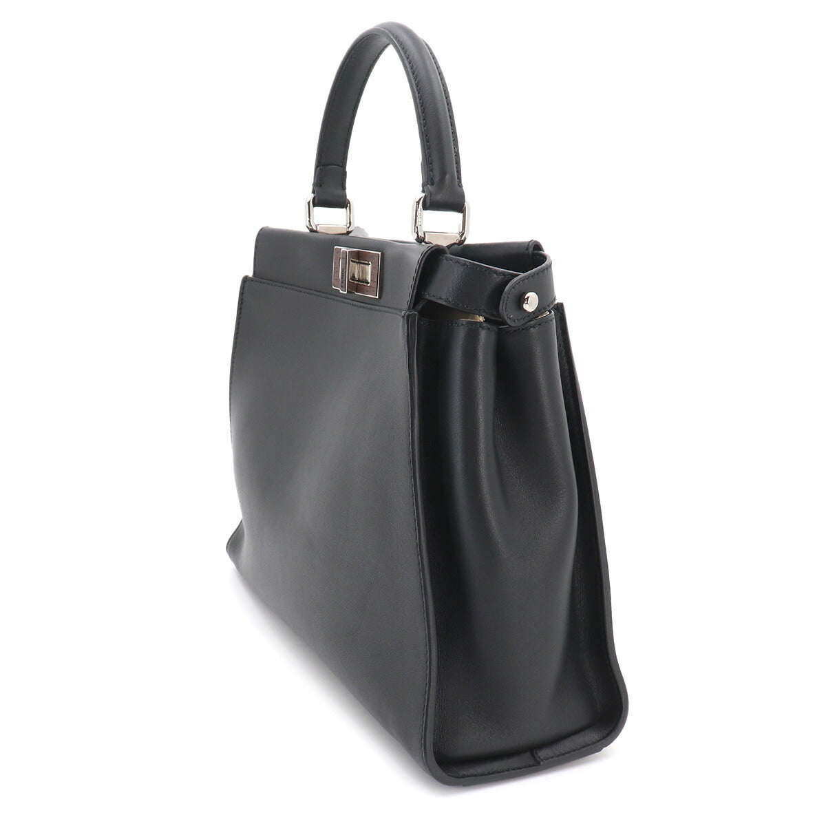 Peekaboo Regular 2way Hand Bag Leather Black 8BN290
