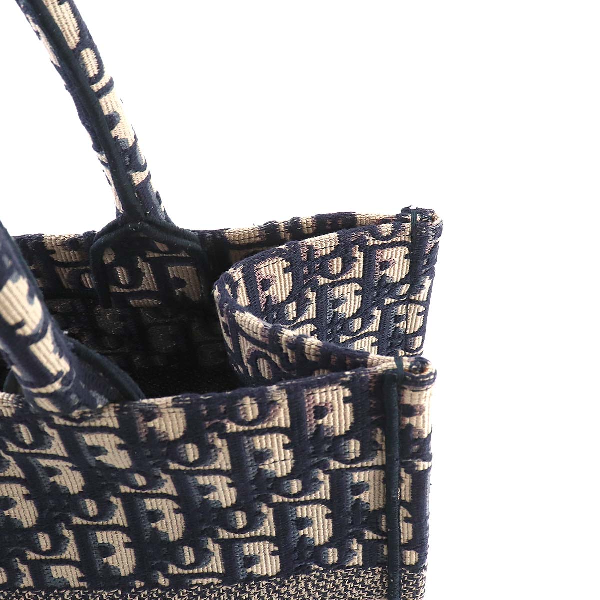 Oblique Book Tote Medium Bag Canvas Navy M1296ZRIW