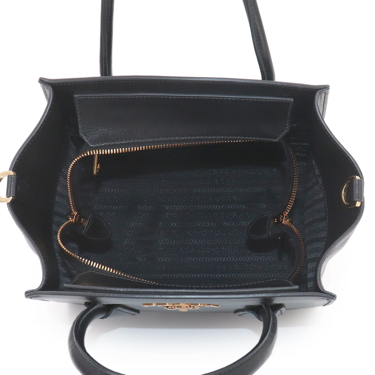 2way Hand Shoulder Bag Leather Nero Black 1BG369 Purse