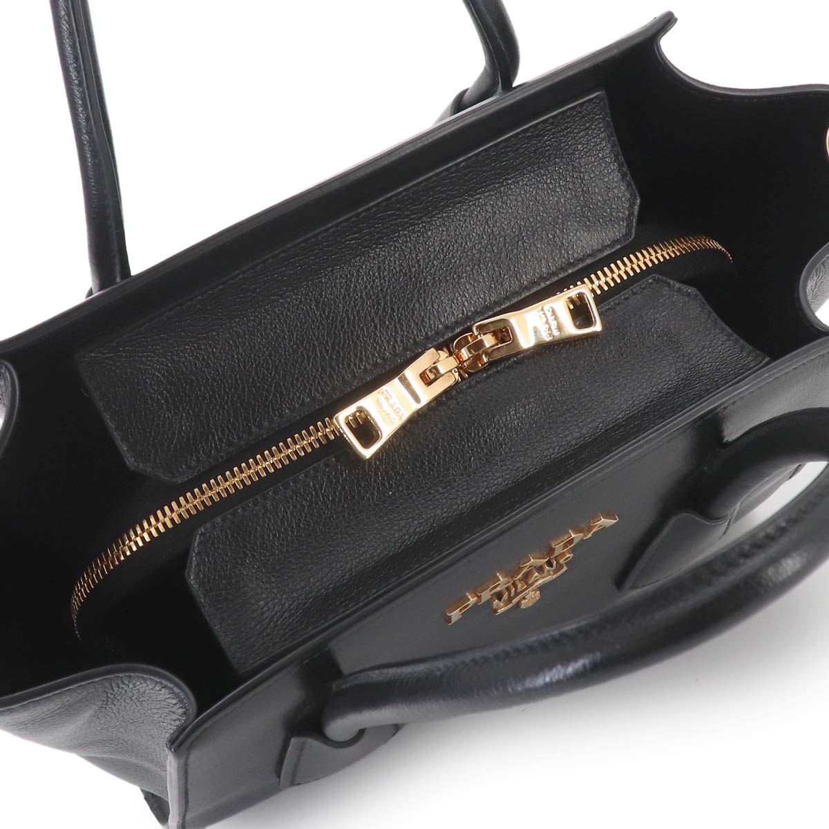 2way Hand Shoulder Bag Leather Nero Black 1BG369 Purse