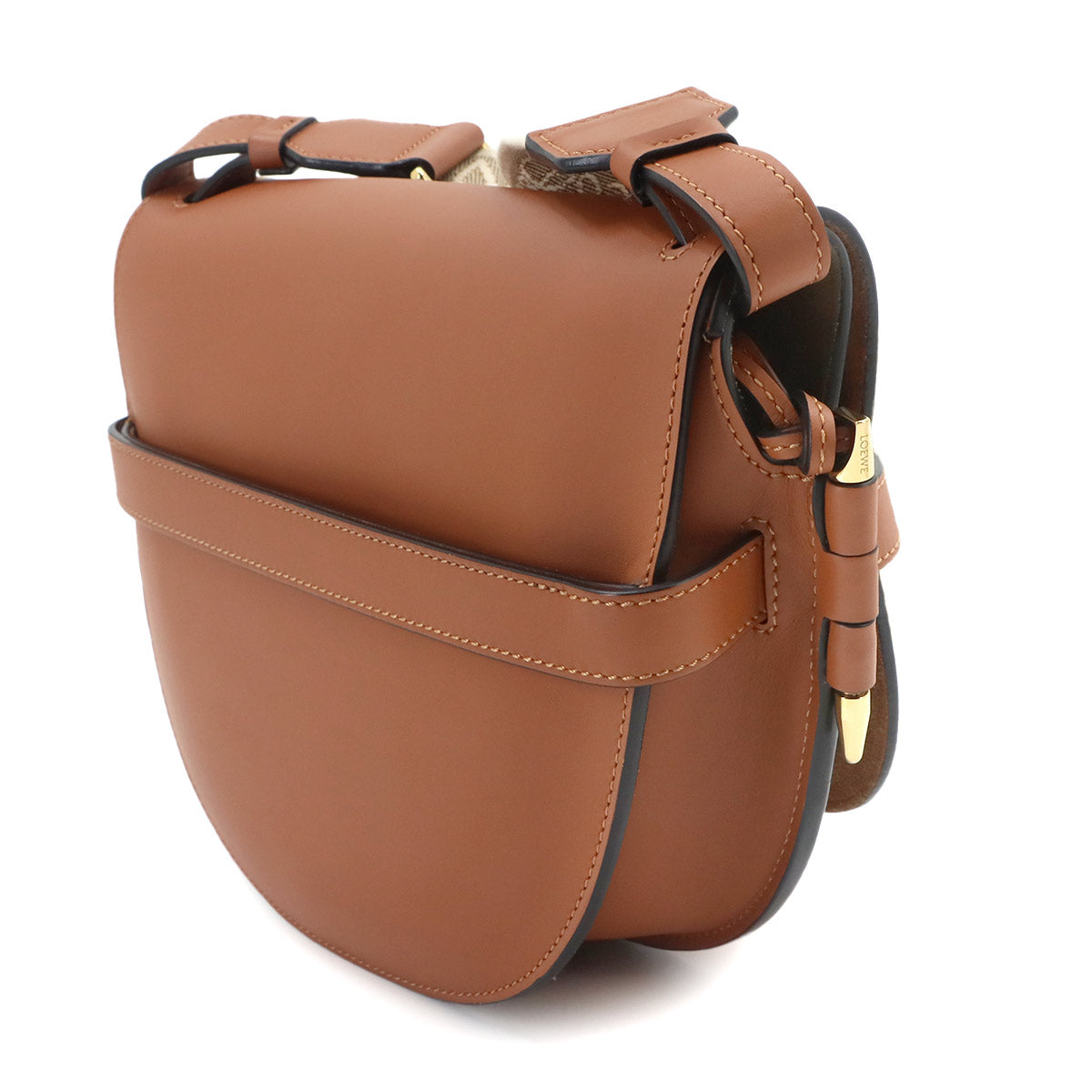 Gate Dual Bag Small Shoulder Bag Leather Brown A650T20X40