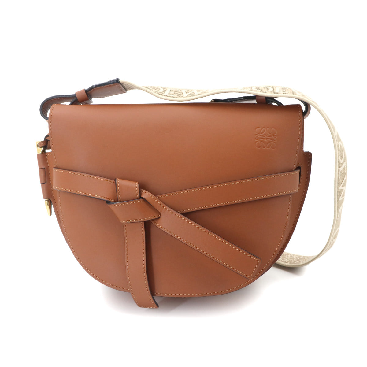 Gate Dual Bag Small Shoulder Bag Leather Brown A650T20X40