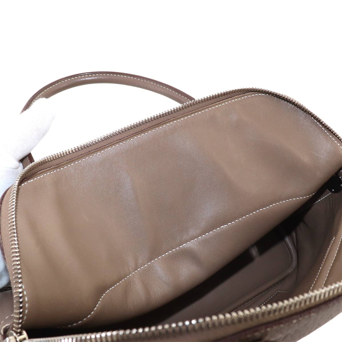 Bolide 31 2way Hand Shoulder Bag Taurillon Clemence Etoupe
