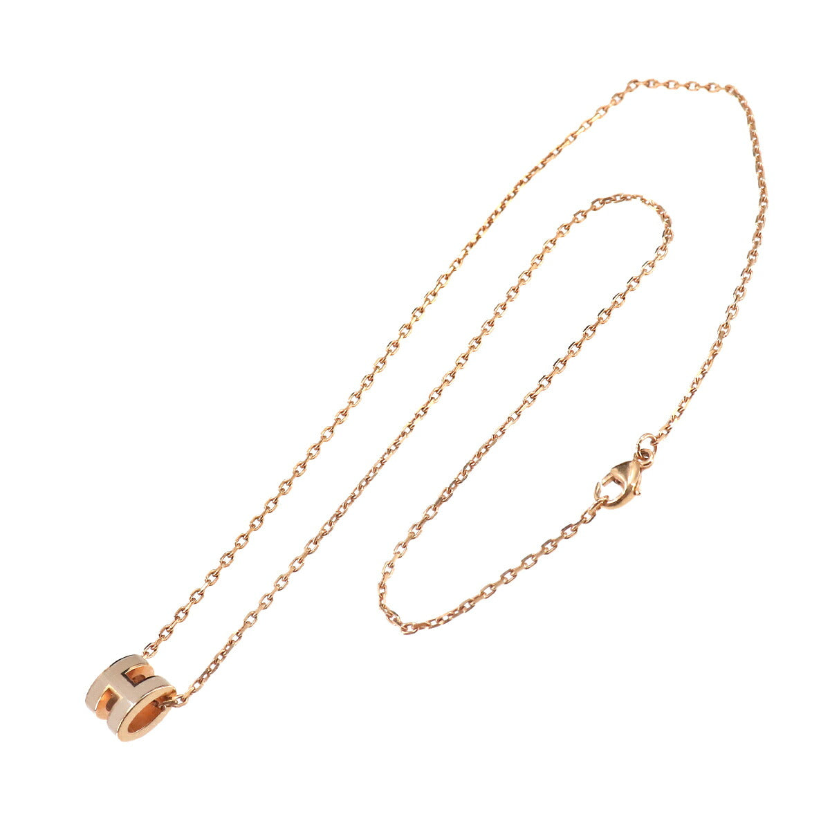 Mini Pop H Chain Necklace Marron grace Gold Accessory