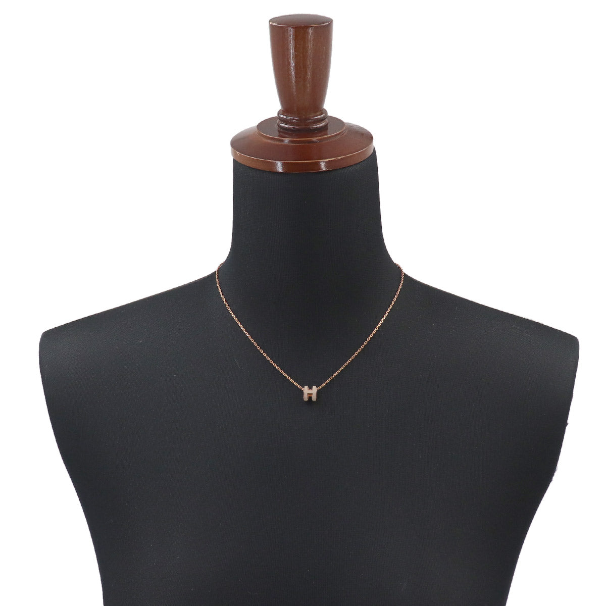 Mini Pop H Chain Necklace Marron grace Gold Accessory