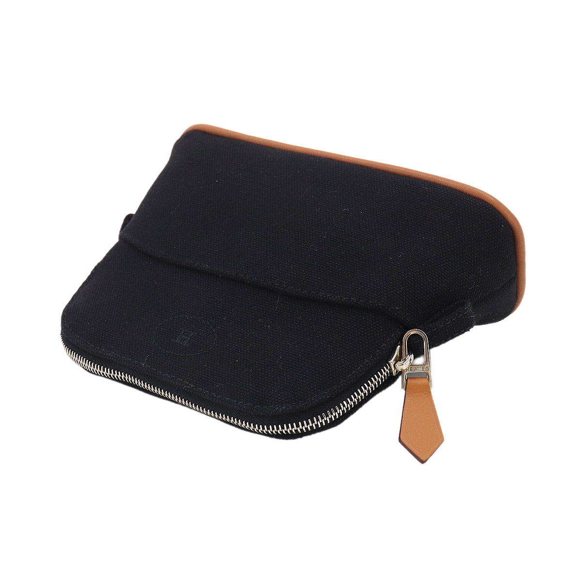 Bolide Pouch Mini Mini Cotton Canvas Leather Black Purse