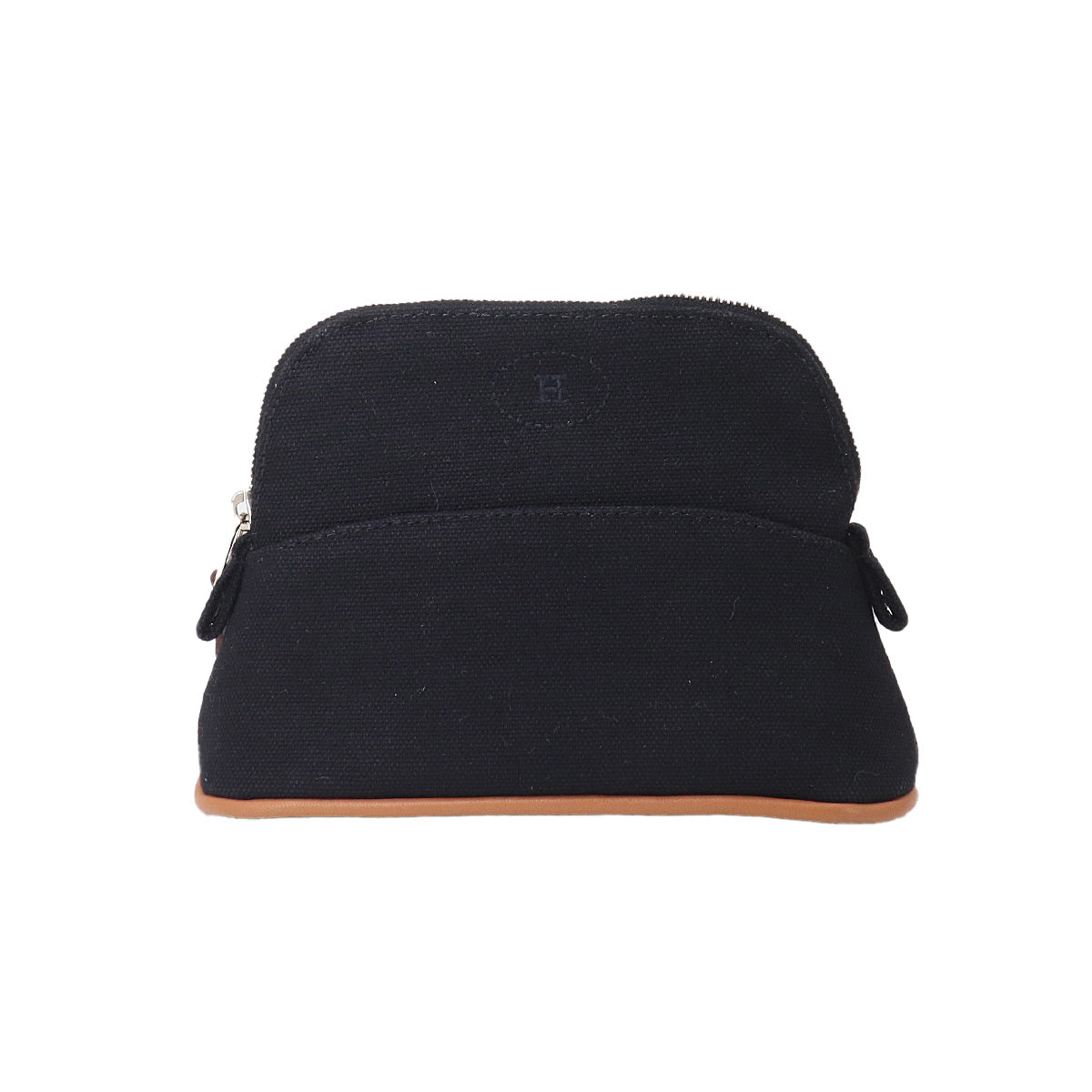 Bolide Pouch Mini Mini Cotton Canvas Leather Black Purse
