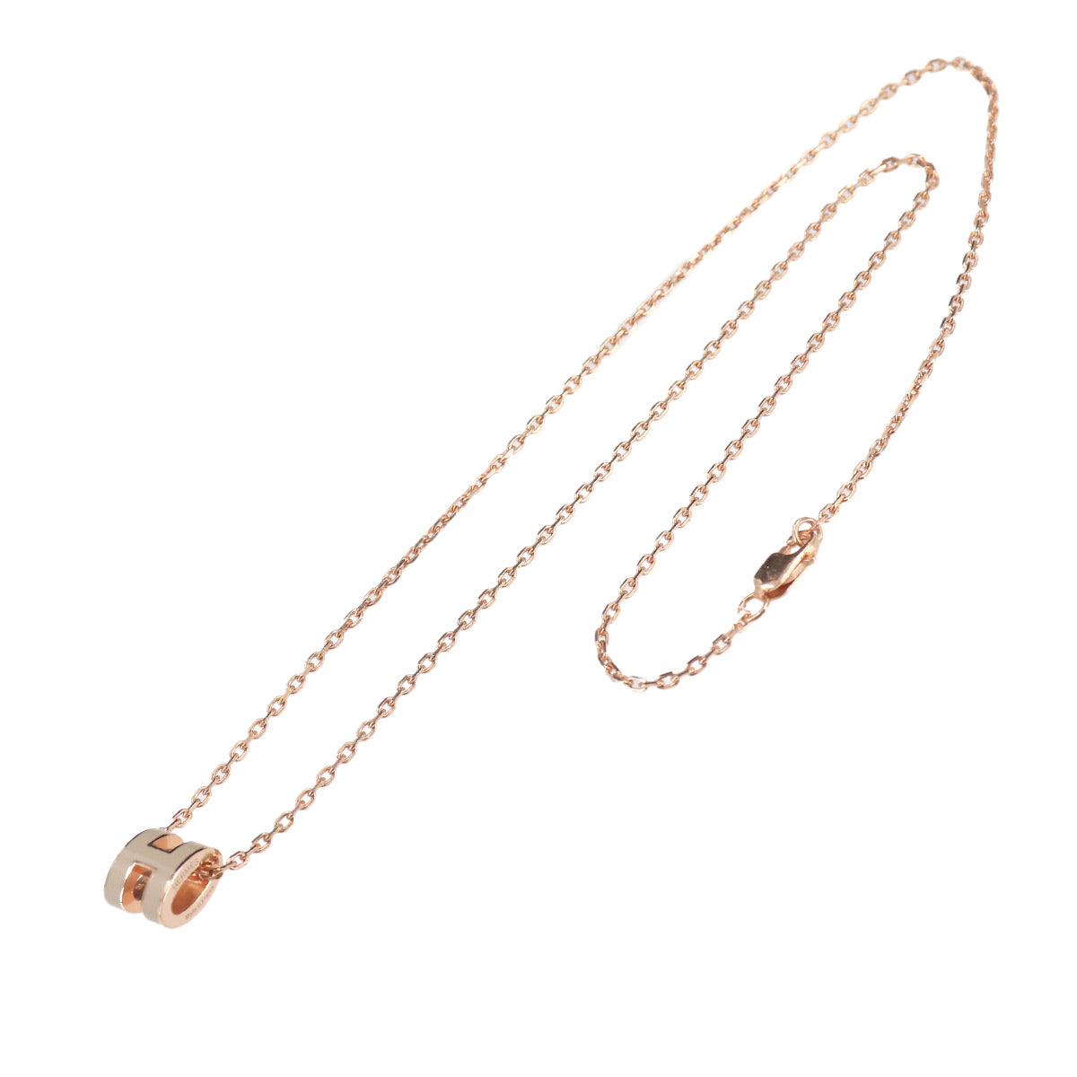 Mini Pop H Chain Necklace Marron grace Pink gold Accessory
