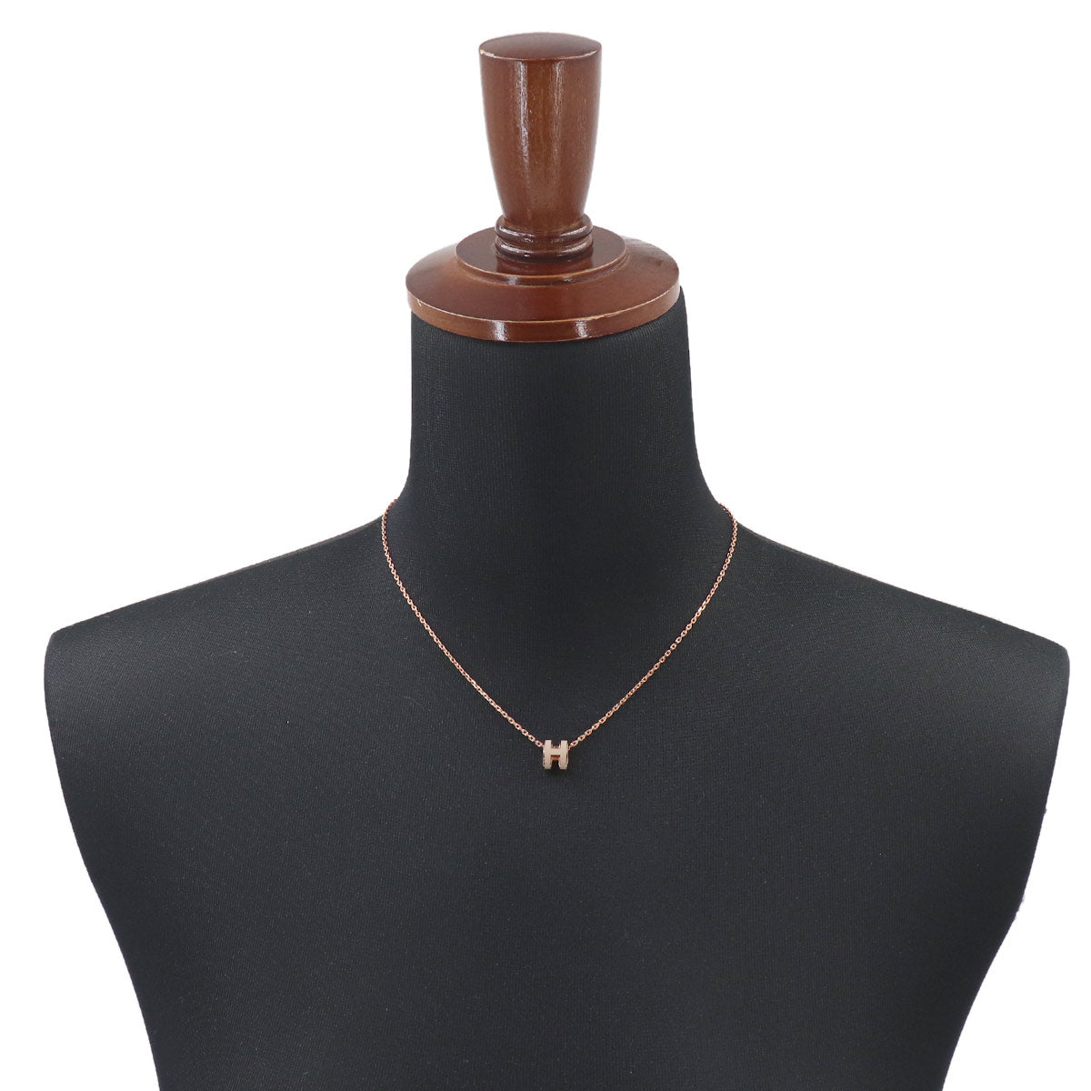 Mini Pop H Chain Necklace Marron grace Pink gold Accessory